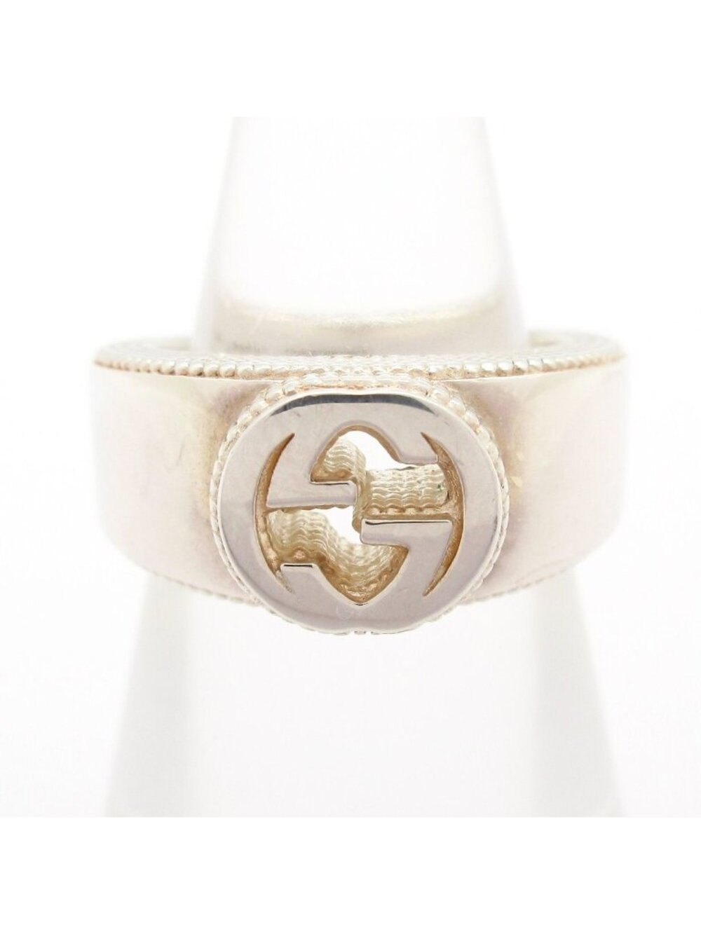 Gucci Ring Interlocking G Silver Milgrain